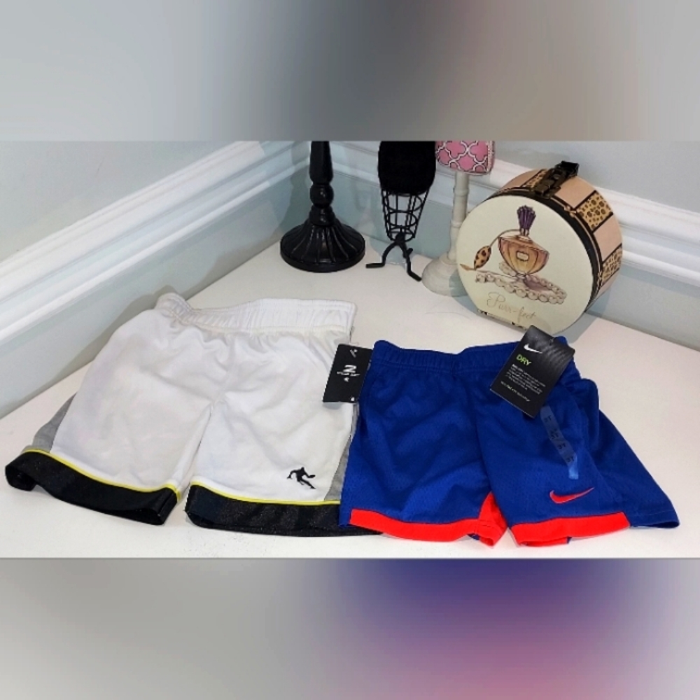 2 Piece Set 1 Nike Boys Shorts and 1 Andi Boys Shorts Size 3T NWT